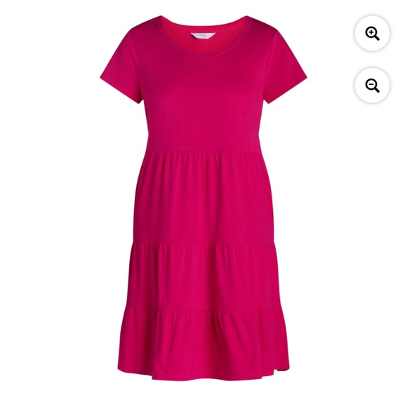 Time and Tru Women’s Smokin Hot Pink Tiered Dress Size XXXL NEW - Picture 4 of 5